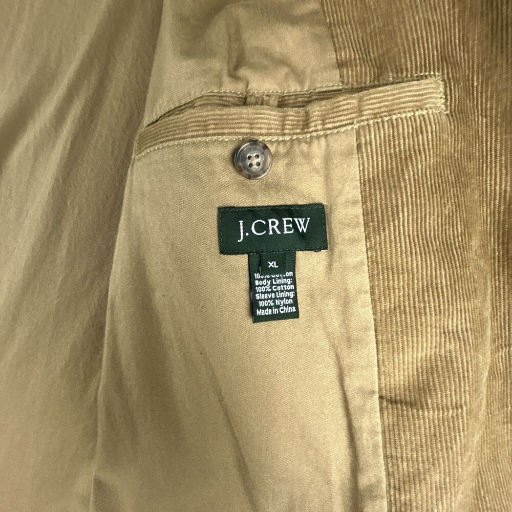 J. Crew Vintage Corduroy Blazer Mens Size XL 44-46 Tan Brown Sport Coat Academia - Picture 4 of 7